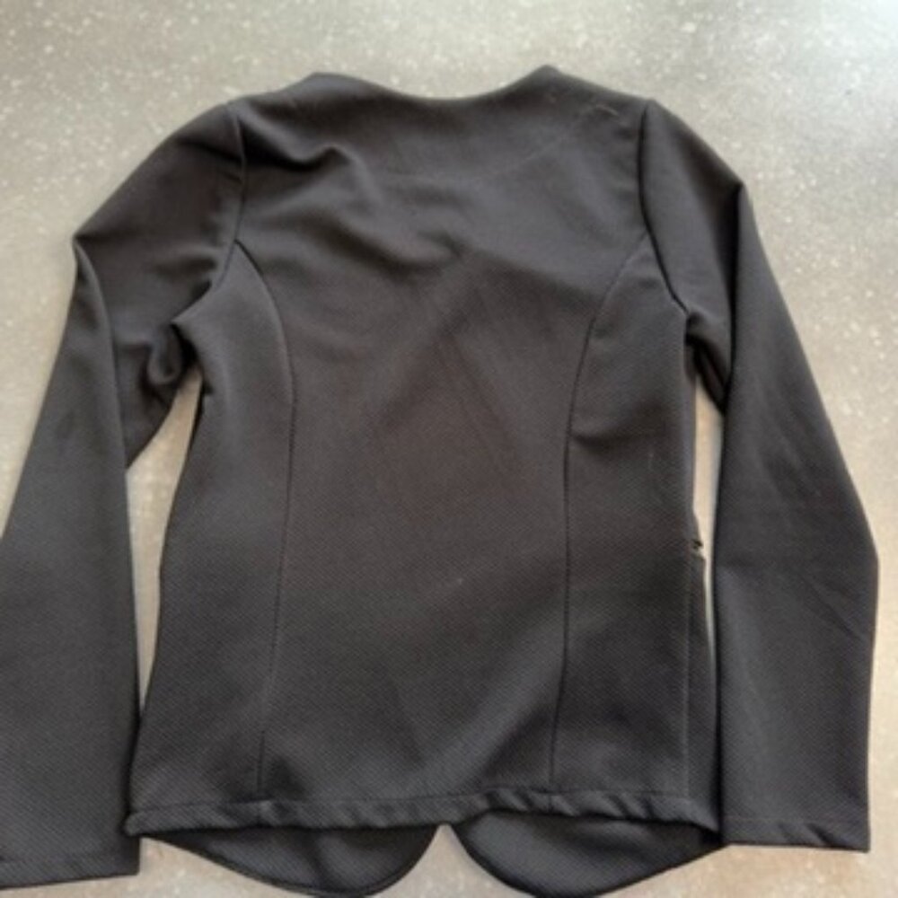 Lungo L’Arno Textured Black Zip-Front Jacket – Size Medium - Picture 4 of 9
